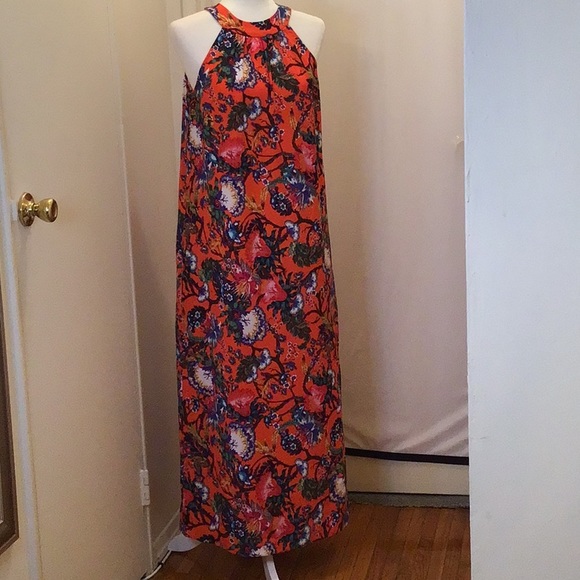 Catherine Malandrino Dresses & Skirts - CATHRINES MALANDRINO MAXI ORANGE FLORAL DRESS SZ S